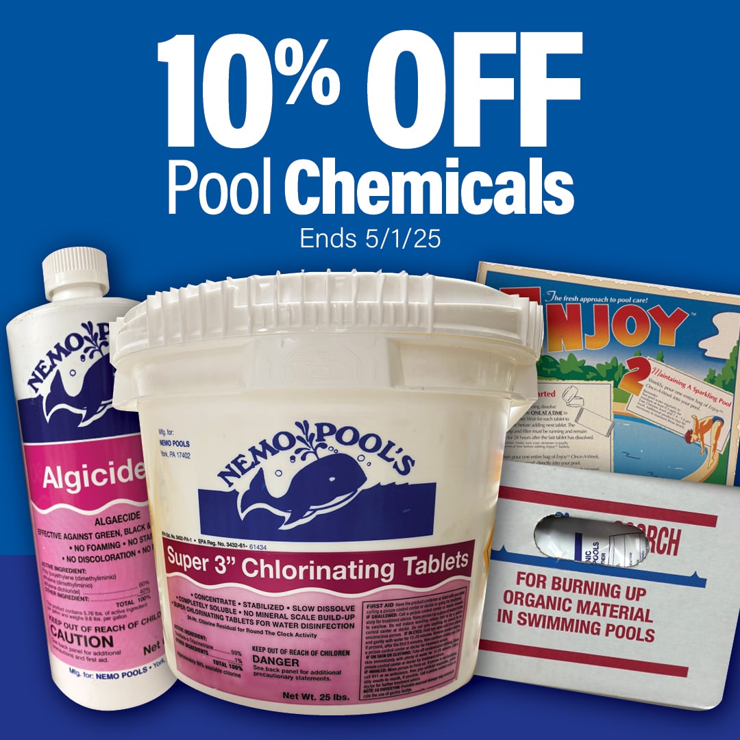 10% Off Pool Chemicals