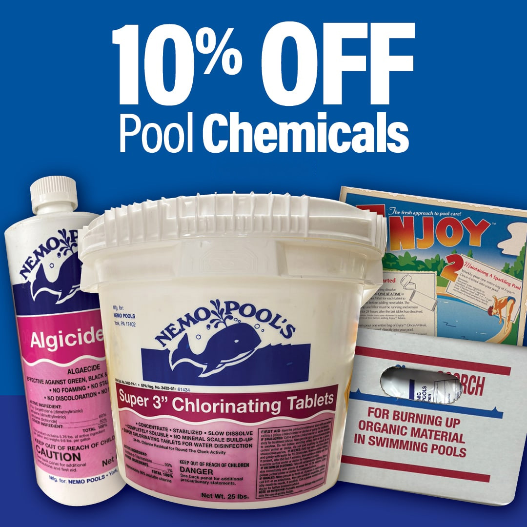 10% Off Pool Chemicals